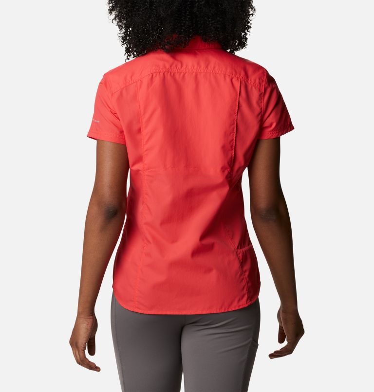 Women's Silver Ridge 2.0 Short Sleeve Shirt, Color: Red Hibiscus, image 2
