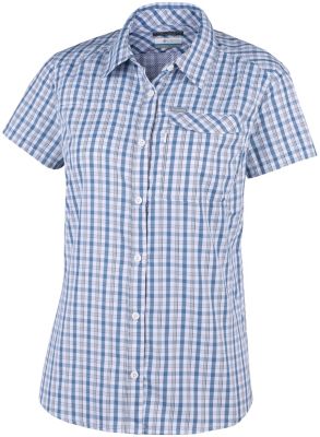 Chemise Manches Courtes &agrave; Carreaux Silver Ridge&trade; 2.0 Femme Silver Ridge&trade; 2.0 Plaid Short  | 692 | XS, White Gingham, front