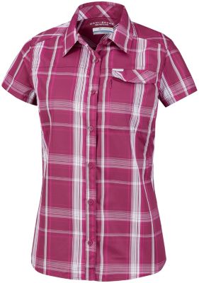 Chemise Manches Courtes &agrave; Carreaux Silver Ridge&trade; 2.0 Femme Silver Ridge&trade; 2.0 Plaid Short  | 692 | XS, Wine Berry Large Plaid, front