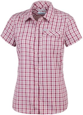Chemise Manches Courtes &agrave; Carreaux Silver Ridge&trade; 2.0 Femme Silver Ridge&trade; 2.0 Plaid Short  | 692 | XS, Mineral Pink Gingham, front