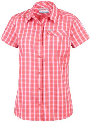 Chemise Manches Courtes &agrave; Carreaux Silver Ridge&trade; 2.0 Femme Silver Ridge&trade; 2.0 Plaid Short  | 692 | XS, Coral Bloom Gingham, front