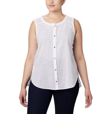 women's plus size sleeveless shirts