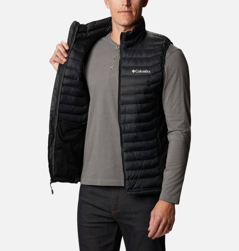 Men's Powder Pass Vest, Color: Black