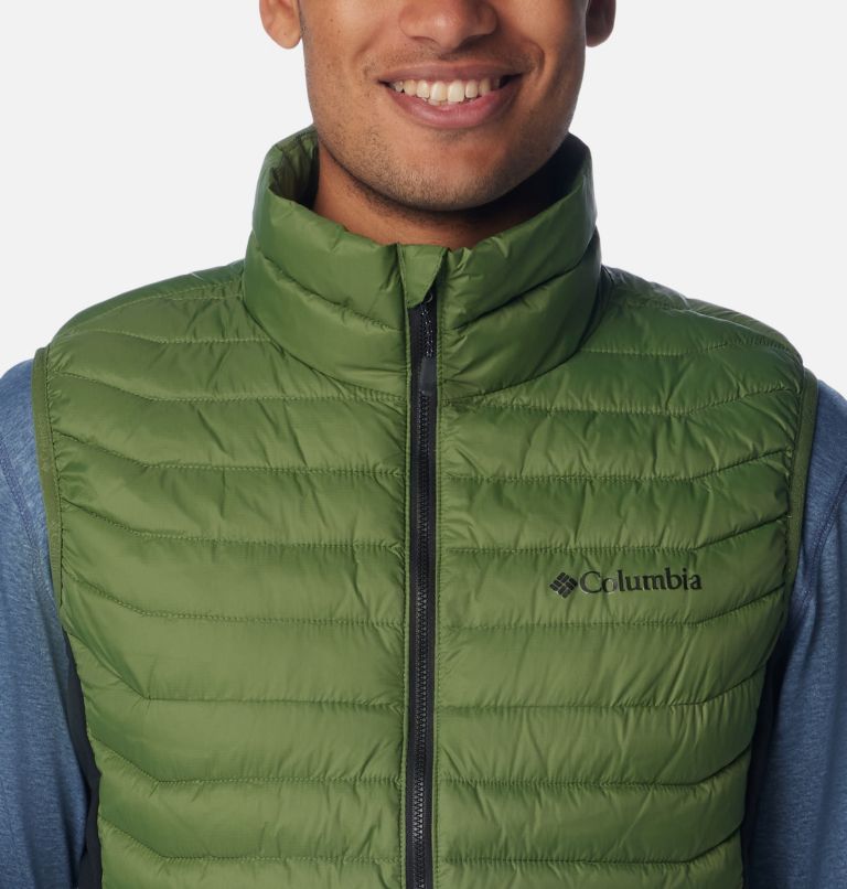 Men's Powder Pass Vest, Color: Canteen, Black, image 4