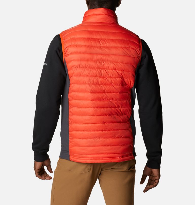 Men's Powder Pass Vest, Color: Red Quartz, Shark, image 2