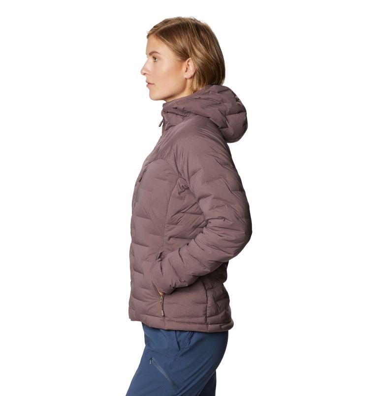 Manteau à capuchon Super/DS Stretchdown Femme, Color: Warm Ash, image 3