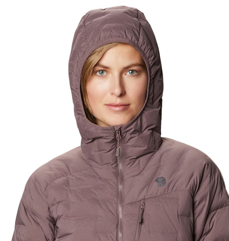 Manteau à capuchon Super/DS Stretchdown Femme, Color: Warm Ash, image 4