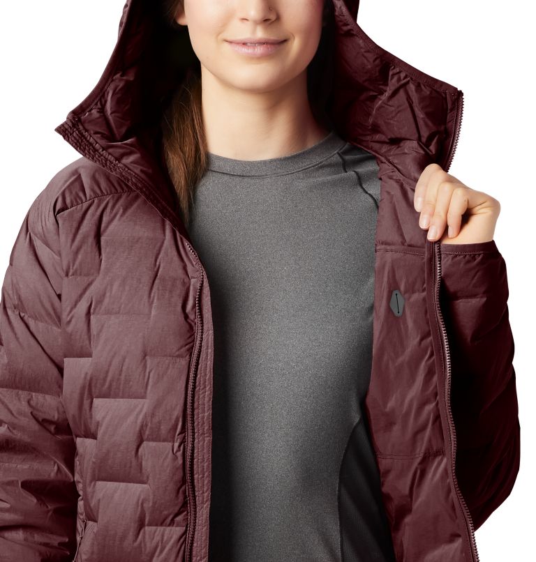 Women's Super/DS Stretchdown Hooded Jacket, Color: Dark Umber