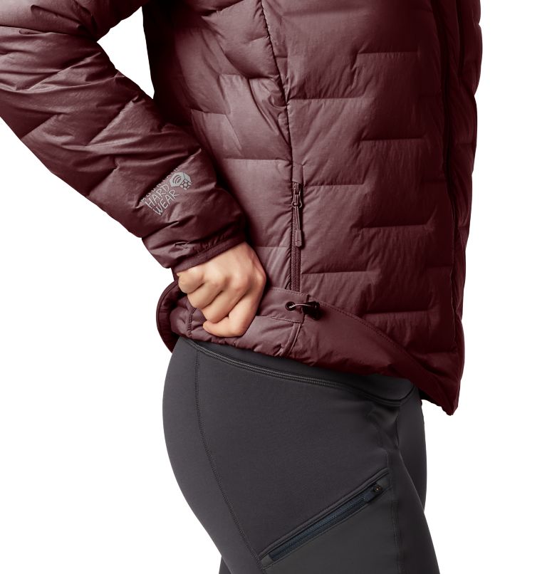 Women's Super/DS Stretchdown Hooded Jacket, Color: Dark Umber