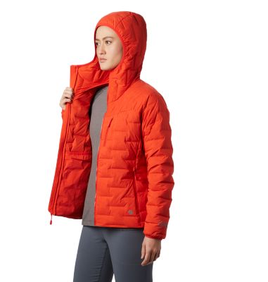 red hooded jacket women's