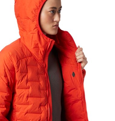 red hooded jacket women's