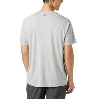 Grande chemise de pêche homme Habit grise boutonnée manches courtes