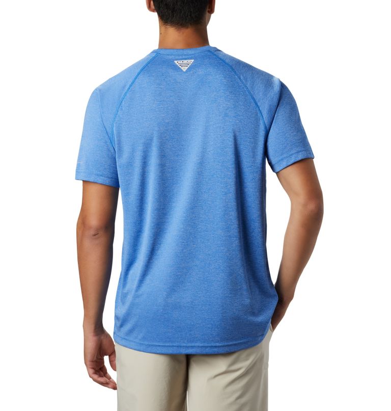 Terminal Tackle Heather SS Shirt | 490 | XS, Color: Vivid Blue Heather, Bright Nectar Logo, image 2
