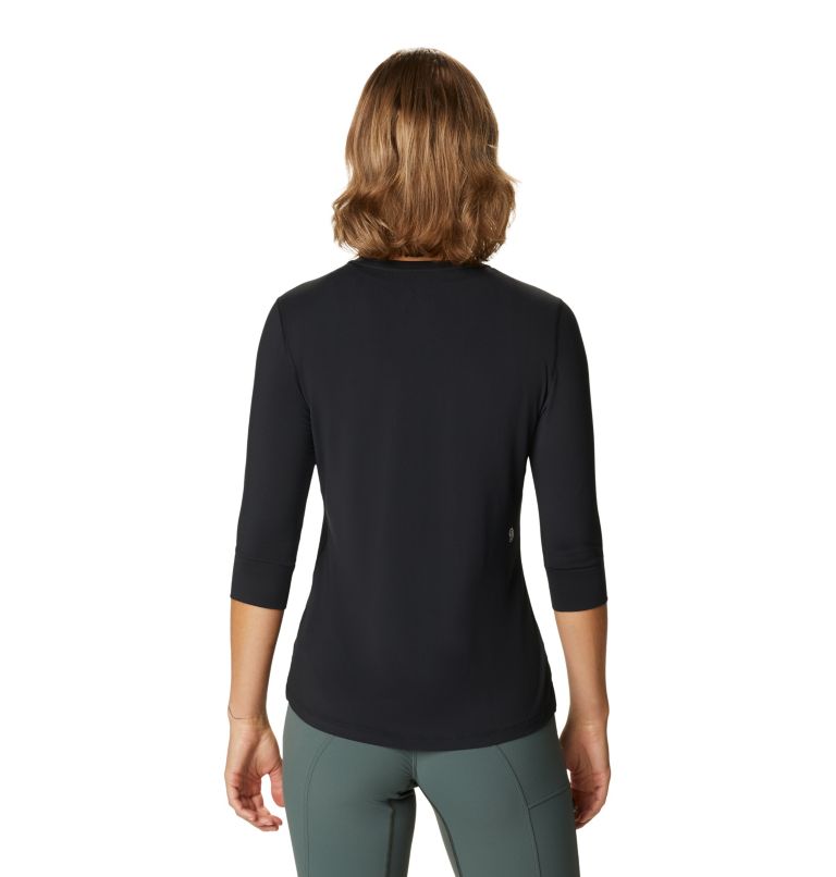 Women's Crater Lake 3/4 Crew, Color: Black, image 2