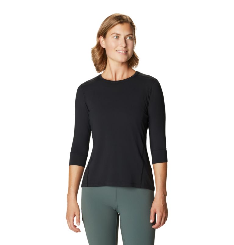 Women's Crater Lake 3/4 Crew, Color: Black, image 1