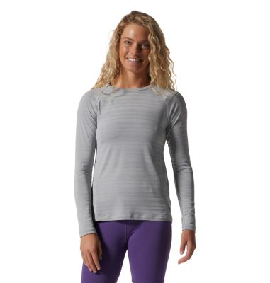 Women's Mighty Stripe Long Sleeve T-Shirt, Color: Glacial