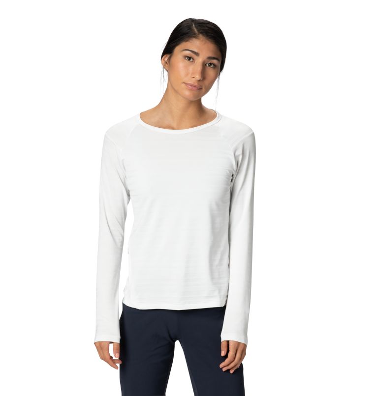 Women's Mighty Stripe Long Sleeve T-Shirt, Color: Fogbank, image 1