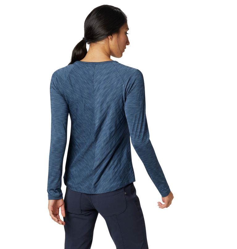 Thumbnail: Women's Mighty Stripe Long Sleeve T-Shirt, Color: Zinc, image 2
