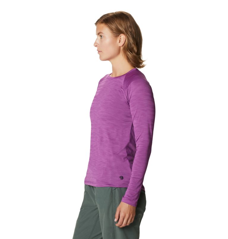 Women's Mighty Stripe Long Sleeve T-Shirt, Color: Acai, image 3