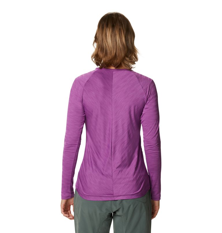 Women's Mighty Stripe Long Sleeve T-Shirt, Color: Acai, image 2