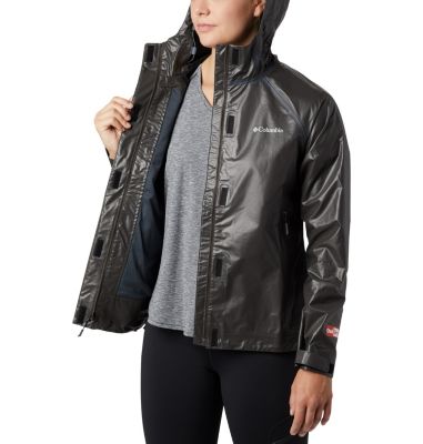 women's black columbia rain jacket