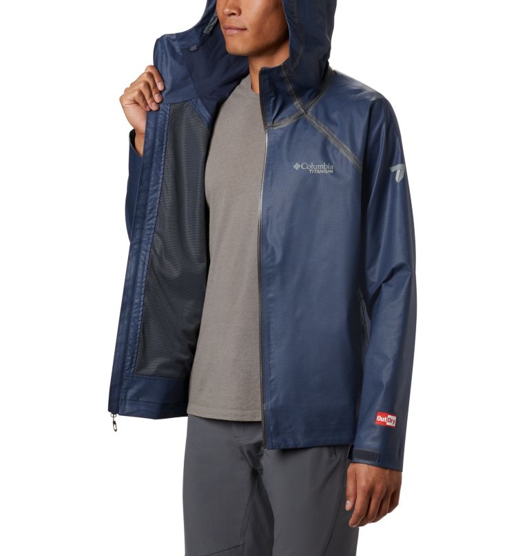 Men’s OutDry Ex Reign Jacket, Color: Collegiate Navy Heather, image 5