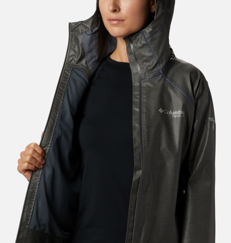 Women's OutDry Ex Reign Jacket, Color: Charcoal Heather, image 5