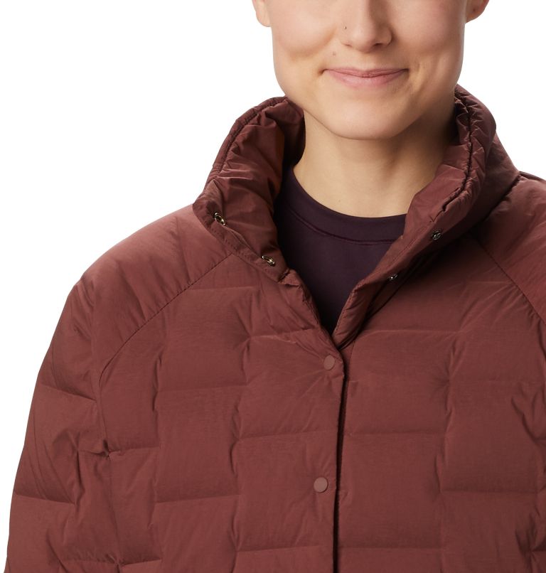 Women's Super/DS Stretchdown Shacket, Color: Dark Umber, image 3