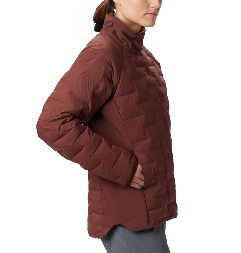 Women's Super/DS Stretchdown Shacket, Color: Dark Umber, image 4