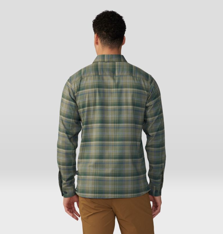 Thumbnail: Men's Voyager One Long Sleeve Shirt, Color: Stone Green Bucket List Plaid, image 2