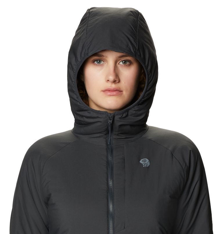 Women's Kor Strata Hooded Jacket, Color: Dark Storm