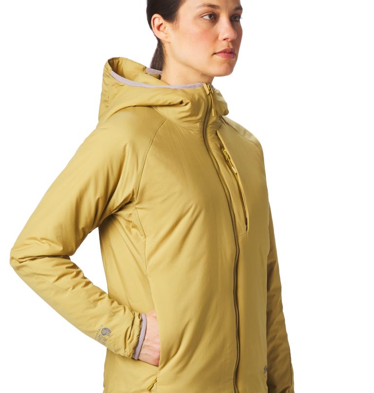 Women's Kor Strata Hooded Jacket, Color: Dark Bolt
