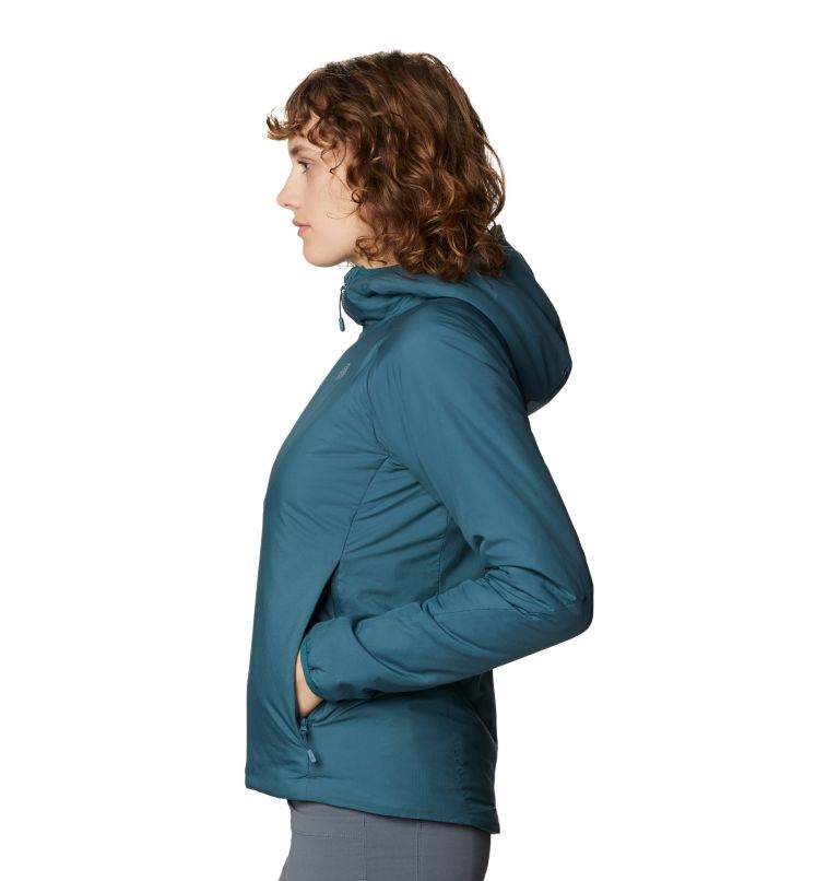 Women's Kor Strata Hooded Jacket, Color: Icelandic