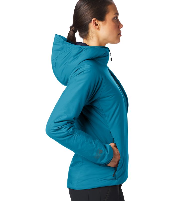 Women's Kor Strata Hooded Jacket, Color: Traverse