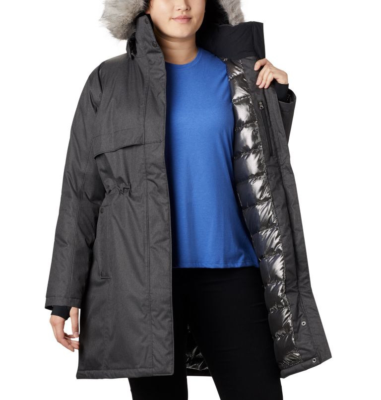 Women’s Apres Arson II Long Down Jacket - Plus Size, Color: Black