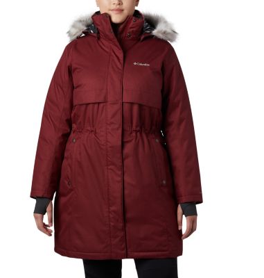 columbia long down jacket women's