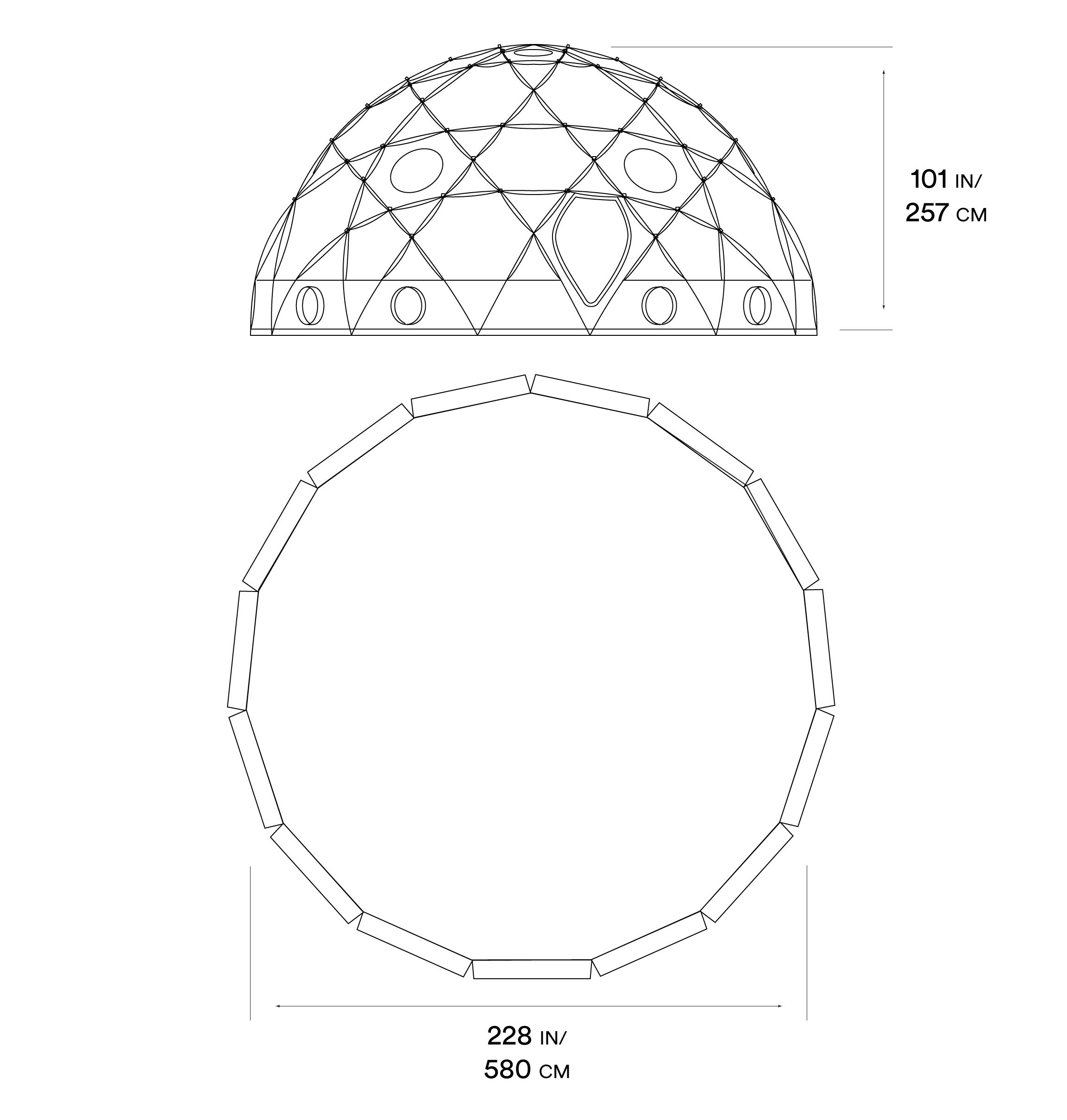 space station drawing dimension