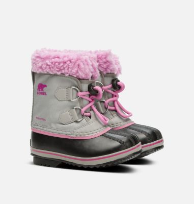 Kids' Yoot Pac&trade; Nylon Boot CHILDRENS YOOT PAC&trade; NYLON | 053 | 10, Chrome Grey, Orchid, 3/4 front
