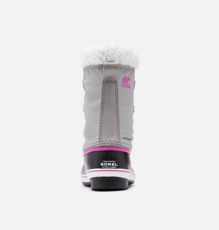 Thumbnail: Bota de nieve de nailon Yoot Pac para niños, Color: Chrome Grey, Black, image 3
