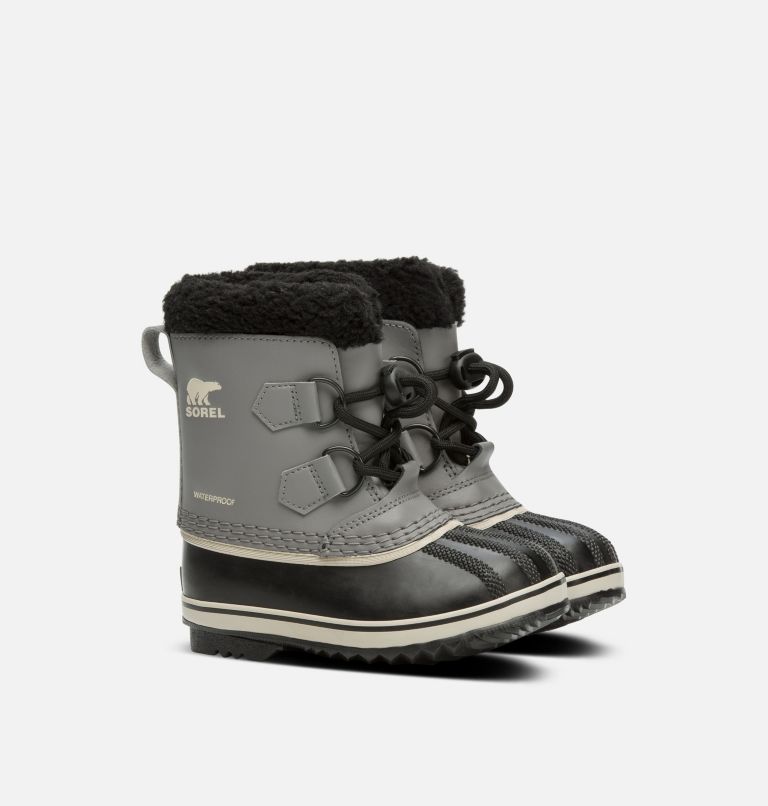 Thumbnail: Kids' Yoot Pac Thermoplus Snow Boot, Color: Quarry, Black, image 2