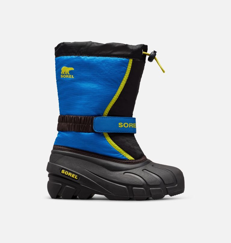 Thumbnail: Youth Flurry Snow Boot, Color: Black, Super Blue, image 1