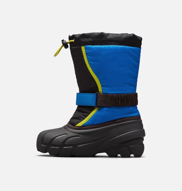 Youth Flurry Boot, Color: Black, Super Blue, image 4
