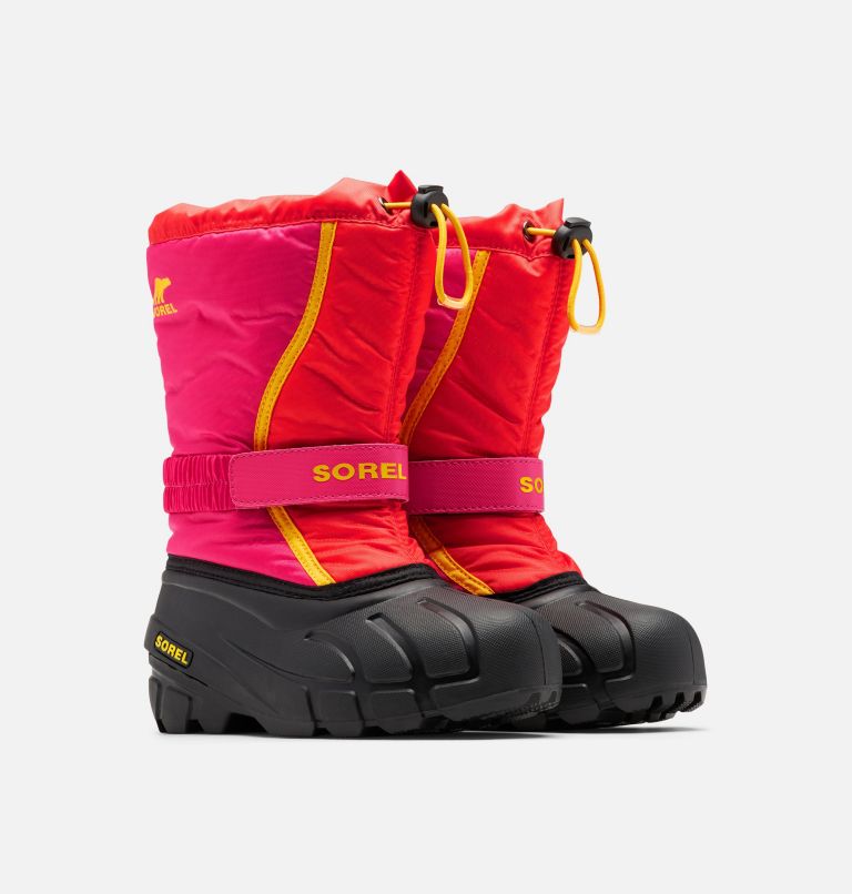 Thumbnail: Youth Flurry Boot, Color: Poppy Red, Cactus Pink, image 2