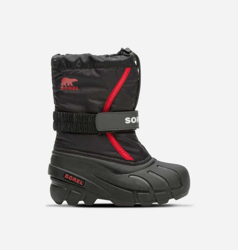Thumbnail: Kids' Flurry Snow Boot, Color: Black, Bright Red, image 1