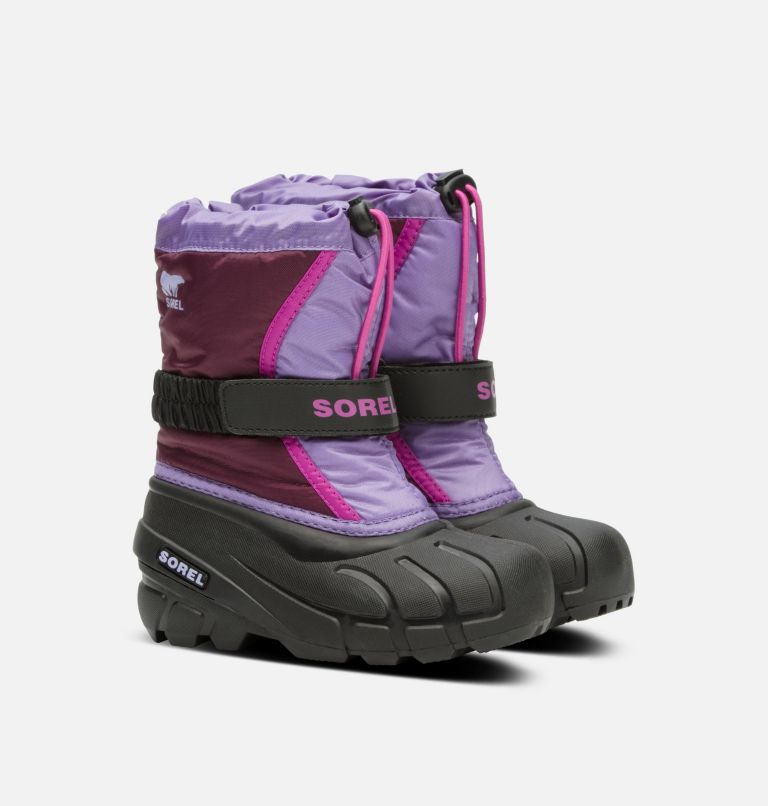 Thumbnail: Stivali da neve Flurry da bambino, Color: Purple Dahlia, Paisley Purple, image 2