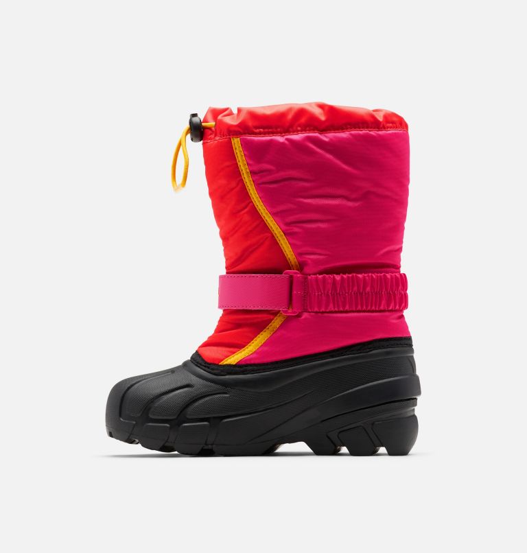 Thumbnail: Bota de nieve Flurry para niños, Color: Poppy Red, Cactus Pink, image 4