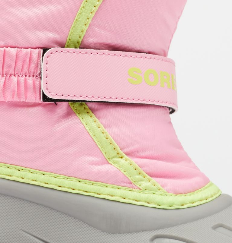 Thumbnail: Kids' Flurry Snow Boot, Color: Blooming Pink, Chrome Grey, image 7