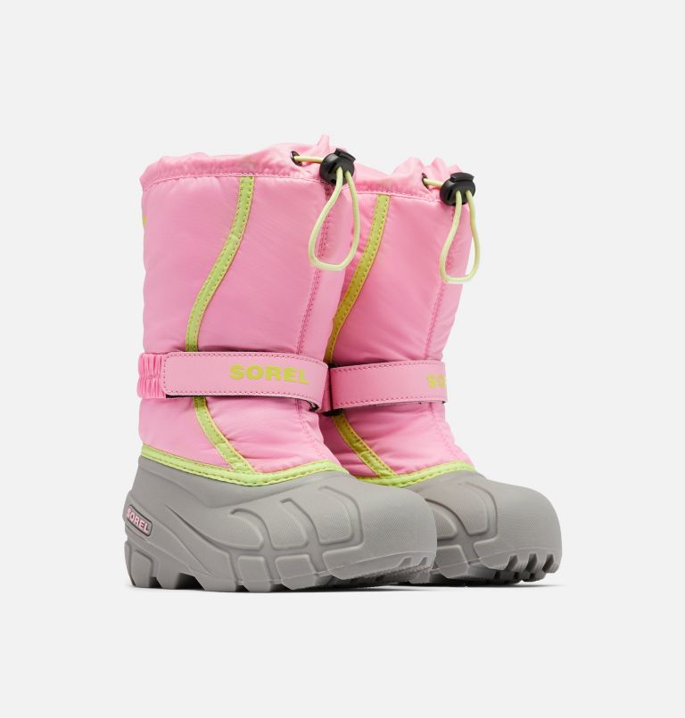 Thumbnail: Stivali da neve Flurry da bambino, Color: Blooming Pink, Chrome Grey, image 2