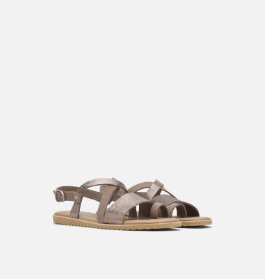 Women's Ella&trade; Criss Cross Sandal ELLA&trade; CRISS CROSS | 125 | 5, Ash Brown, 3/4 front