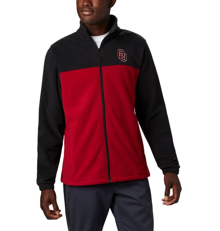 Thumbnail: Men's Collegiate Flanker III Fleece Jacket - Oklahoma, Color: OK - Black, Red Velvet, image 1